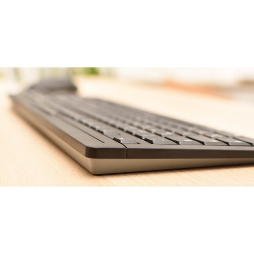 CHERRY STREAM Keyboard - Cable Connectivity - USB Interface - English (UK) - QWERTY Layout - Scissors Keyswitch - 10 Hot K