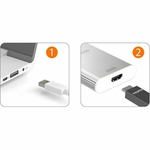 j5create JUA354-N A/V Adapter - 1 - 1 x USB 3.0 Type A - Male - 1 x HDMI 2.1 Digital Audio/Video - Female - 3840 x 2160 Su