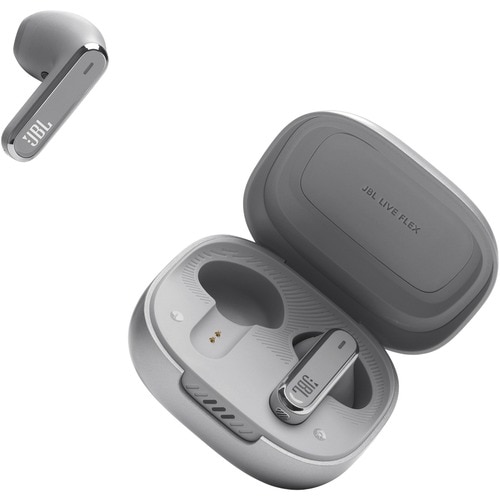 JBL Live Flex True Wireless Earbud Stereo, Mono Earset - Silver - Binaural - In-ear - Bluetooth - 32 Ohm - 20 Hz to 20 kHz