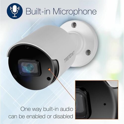 TRENDnet TV-IP1514PI 5 Megapixel Indoor/Outdoor Network Camera - Colour - Bullet - White - TAA Compliant - 30 m Infrared N