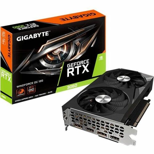 Gigabyte NVIDIA GeForce RTX 3060 Graphic Card - 12 GB GDDR6 - 7680 x 4320 - 1.79 GHz Core - 192 bit Bus Width - PCI Expres