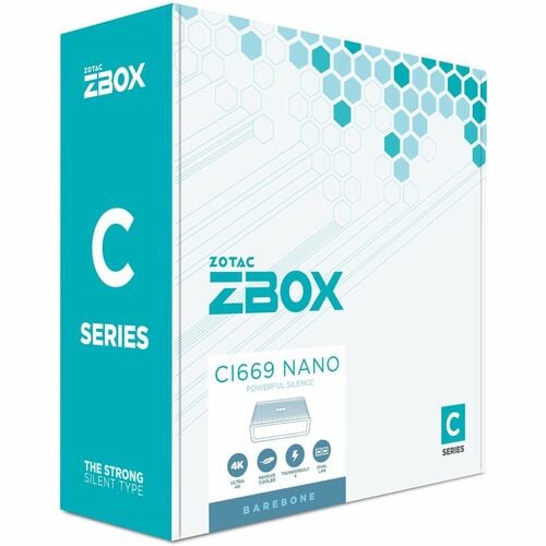 Zotac ZBOX nano ZBOX-CI669NANO Barebone-System - Mini-PC - Core i7 13. Gen. i7-1355U 1,70 GHz Deca-Core - Intel Chip - 64 