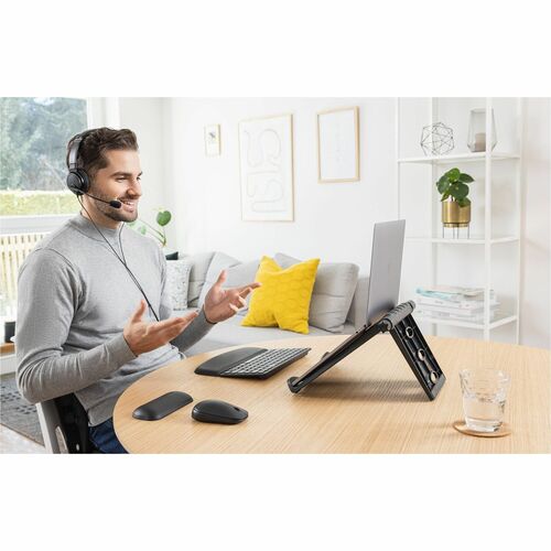 Kensington SmartFit Easy Riser Cooling Stand - Upto 43.2 cm (17") Screen Size Notebook Support - Black - ABS Plastic