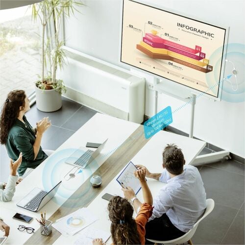 j5create ScreenCast JVAW75-N Video Extender Transmitter/Receiver - Wireless - 30 m Range - 1 x USB - 3840 x 2160 Video Res