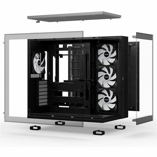 be quiet! Light Base 600 LX Black Computergehäuse - ATX, Micro ATX, Mini ATX Motherboard Supported - Midi-Tower - Stahl, G