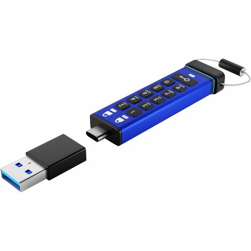 Lecteur flash iStorage datAshur PRO+C Durci - 32 Go - USB 3.2 (Gen 1) Type C - 256-bit AES, XTS-AES - 310 Mo/s Vitesse de 