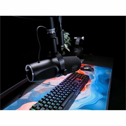 CHERRY XTRFY Ngale X CX-NGALE-X-RGB-BLACK Wired Dynamic Microphone for Recording, Live Streaming, Monitoring, Studio, Gami