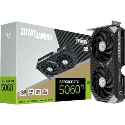 Zotac NVIDIA GeForce RTX 5060 Ti Grafikkarte - 16 GB GDDR7 - 7680 x 4320 - 2,60 GHz Core - 128 Bit Busbreite - PCI Express