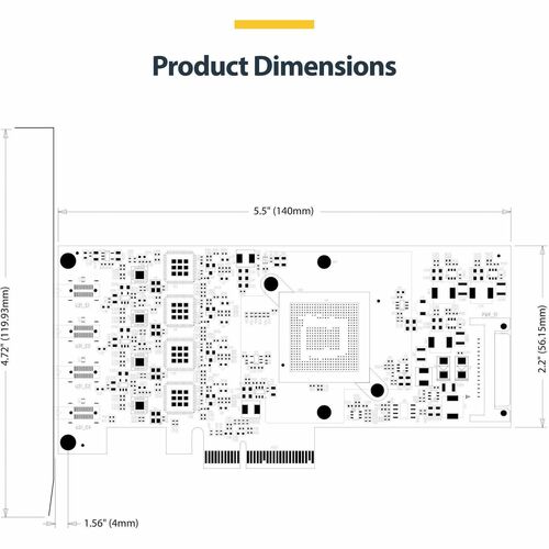 StarTech.com 4-Port USB-C PCIe Karte, USB 3.2 Typ-C 10Gbps, USB-C PCI Express 3.0 Erweiterungskarte, 4x Separate USB-Kontr