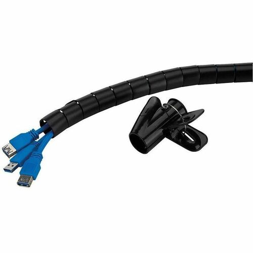 SPIRAL CABLE WRAP 25 MM. MULTIPLE CABLES BLACK