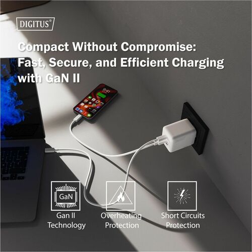 100W GAN CHARGER 2XUSB-C USB-A 100W 2X USB-C 1X USB-A WHITE