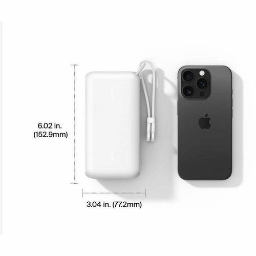 Belkin BoostCharge Stromspeicher - Weiß - für Smartphone, iPhone, iPad, AirPod, USB Typ C Gerät, Nintendo Switch, iPad min