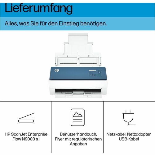 HP Scanjet Enterprise Flow 9000 s1 Einzugsscanner - 600 x 600 dpi Optische Auflösung - 24-bit Farbtiefe - 48-bit Graustufe