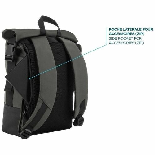 TWO-TONE ROLLTOP BACKPACK 14-16 GREY/BLACK 25L