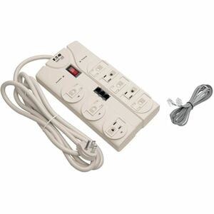 Eaton Tripp Lite Series Protect It! 8-Outlet Computer Surge Protector, 8 ft. (2.43 m) Cord, 2160 Joules, Tel/Modem/Fax Pro