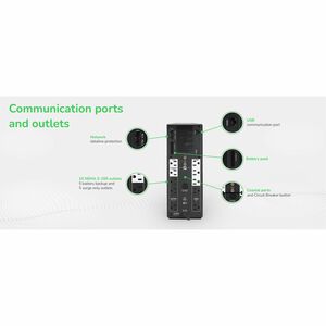 APC by Schneider Electric BR1500G 120V Backup System - Tower - 8 Hour Recharge - 3 Minute Stand-by - 120 V Input - 120 V A