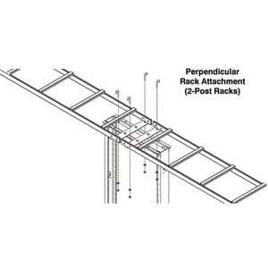 Tripp Lite by Eaton SRLADDERATTACH Mounting Bracket for Cable Ladder - Black - 1