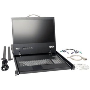 Tripp Lite by Eaton NetCommander 8-Port Cat5 1U Rack-Mount Console KVM Switch with 19-in. LCD, TAA - 8 Computer(s) - 19˘ L