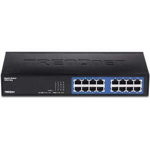 TRENDnet TEG-S16DG 16 Anschlüsse Ethernet-Switch - Gigabit-Ethernet - 10/100/1000Base-T - Neu - TAA-konform - 2 Unterstütz