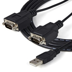 2 PORT FTDI USB TO SERIAL ADAPTER CABLE WITH COM RETENTION