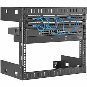 StarTech.com 8U Open Frame Wall Mount Equipment Rack - 30,5cm Deep - 80 kg Load Capacity - Steel - 1 Each