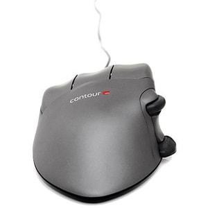 Contour CMO-GM-M-L Mouse - Optical - Cable - Gunmetal Gray - USB - Scroll Wheel - 5 Button(s) - Left-handed Only GRAY WITH