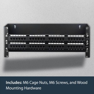 StarTech.com 4U 19in Hinged Wallmounting Bracket for Patch Panel - Wall-mount a patch panel or network switch while provid