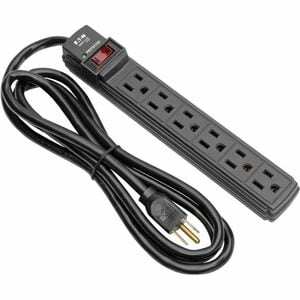 Eaton Tripp Lite Series Protect It! 6-Outlet Surge Protector, 6 ft. Cord, 360 Joules, Diagnostic LED, Black Housing - 6 x 