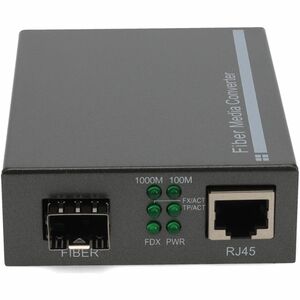 AddOn 10/100/1000Base-TX(RJ-45) to Open SFP Port Media Converter - 1 x Network (RJ-45) - Multi-mode, Single-mode - 10/100/