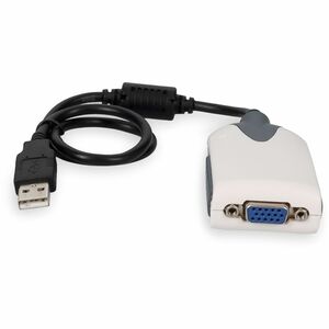 AddOn USB 2.0 (A) Male to VGA Female Black Adapter - 100% compatible and guaranteed to work