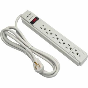 Eaton Tripp Lite Series Protect It! 6-Outlet Surge Protector, 8 ft. (2.43 m) Cord, 990 Joules, Low-Profile Right-Angle 5-1