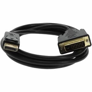 6ft DisplayPort 1.2 Male to DVI-D Dual Link (24+1 pin) Male Black Cable For Resolution Up to 2560x1600 (WQXGA) - 100% comp