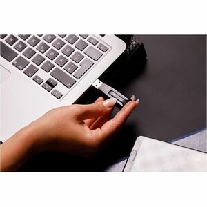 Microban Store 'n' Go V3 64 GB USB 3.2 (Gen 1) Type A Flash Drive - Grey - 80 MB/s Read Speed - 25 MB/s Write Speed - 2 Ye