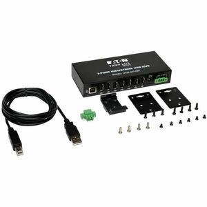 Eaton Tripp Lite Series 7-Port Industrial-Grade USB 2.0 Hub - 15 kV ESD Immunity, Metal Housing, Mountable - w 15KV ESD Im