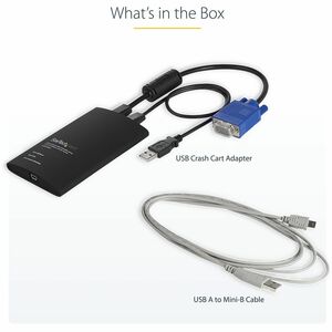 StarTech.com USB Crash Cart Adapter with File Transfer & Video Capture at 1920 x1200 60Hz, TAA - KVM adapter accesses any 