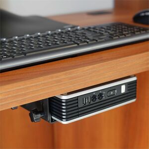 Ergotron 80-107-200. Type: Support de CPU monté sur bureau, Capacité de charge maximale: 2,7 kg, Couleur du produit: Noir.