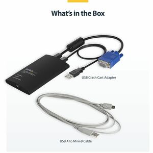 StarTech.com USB Crash Cart Adapter with File Transfer & Video Capture at 1920 x1200 60Hz, TAA - KVM adapter accesses any 