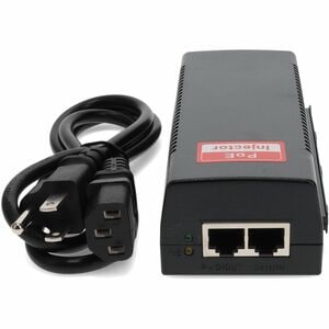 AddOn 60W POE Power Injector - 120 V AC, 230 V AC Input - 57 V DC Output - 1 x 10/100/1000Base-T Input Port(s) - 1 x 10/10