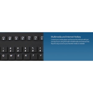 Adesso Antimicrobial Waterproof Touchpad Keyboard - Cable Connectivity - USB Interface - 108 Key Windows Key Hot Key(s) - 