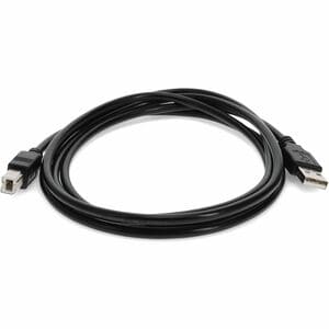 AddOn 15ft USB 2.0 (A) Male to USB 2.0 (B) Male Black Cable - 100% compatible and guaranteed to work