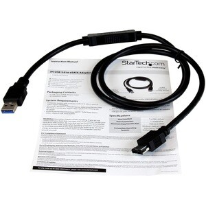 StarTech.com USB 3.0 to eSATA HDD / SSD / ODD Adapter Cable - 3ft eSATA Hard Drive to USB 3.0 Adapter Cable - SATA 6 Gbps 