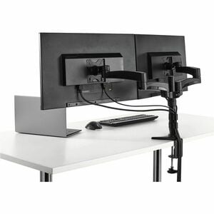 StarTech.com Bras articulé pour 2 moniteurs avec gestion de câbles et hauteur ajustable - Support de bureau double écran -