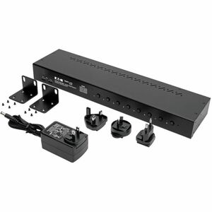 Eaton Tripp Lite Series 8-Port 1U Rack-Mount DVI / USB KVM Switch with Audio and 2-port USB Hub - 8 Computer(s) - 1 Local 