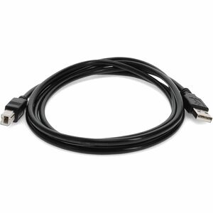 AddOn 10ft USB 2.0 (A) Male to USB 2.0 (B) Male Black Cable - 100% compatible and guaranteed to work