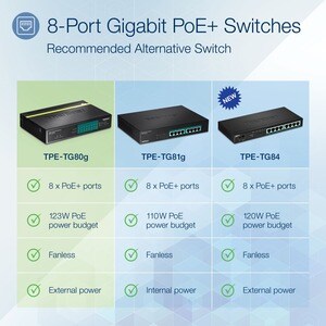 8-port GREENnet Gigabit PoE+ Switch (105W)