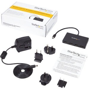 StarTech.com 4 Port Mini DisplayPort MST Hub - 4K 30Hz - Mini DP to DisplayPort Splitter for Multiple Monitors - mDP to DP