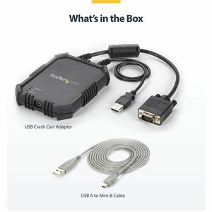 StarTech.com Laptop to Server KVM Console, Rugged USB Crash Cart Adapter with File Transfer and Video Capture, TAA - Turn 