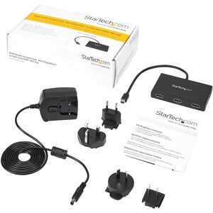 StarTech.com 3-Port Multi Monitor Adapter, Mini DisplayPort to HDMI MST Hub, 3x 1080p, Video Splitter for Extended Desktop