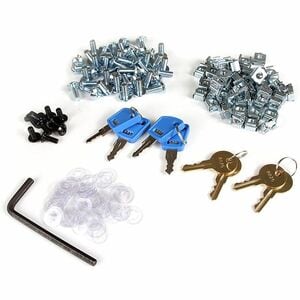 StarTech.com 4-Post 25U Server Rack Cabinet, 19" Data Rack Cabinet for Computer / IT Equipment, Home Network Rack, Half He