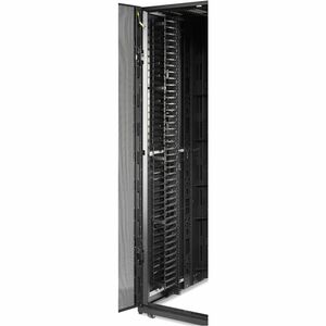 APC by Schneider Electric AR7585 Cable Organizer - Black - 2 Pack - TAA Compliant - Cable Pass-through - 45U Rack Height